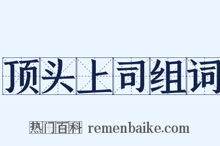 顶头上司组词是什么意思的图片